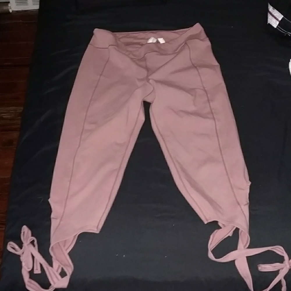 Free People yoga pants with calf tie
